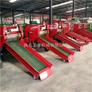 圓捆青貯打捆包膜一體機 青儲飼料打捆機